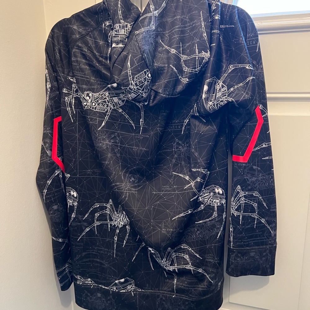 Black Graphic Men's Jacket - Picture 4 of 4